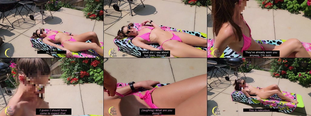 LilyMaeExhib - NO.017 Stripped by my husband sun tanning in front of the neighbors again.jpg