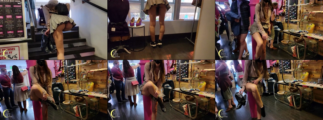 LilyMaeExhib - NO.029 Accidentally flashing pussy to crowd while no panties upskirt shoe shopping.jpg