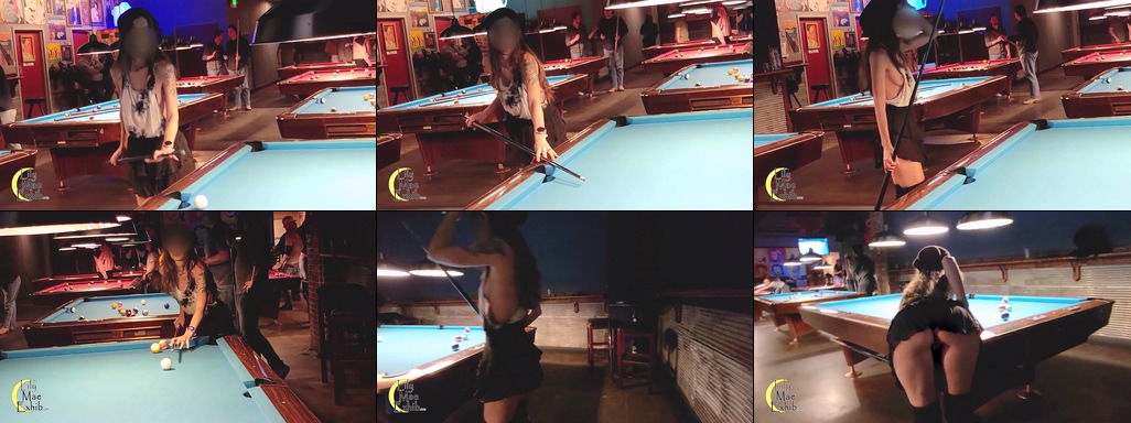 LilyMaeExhib - NO.043 Tiny skirt with no panties was a big hit at the pool hall.jpg