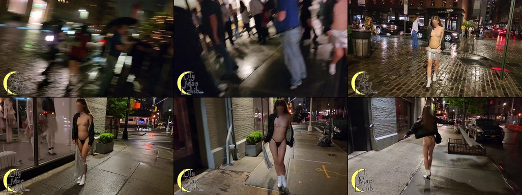 LilyMaeExhib - NO.062 Crazy topless thong walk through crowded New York club district.jpg