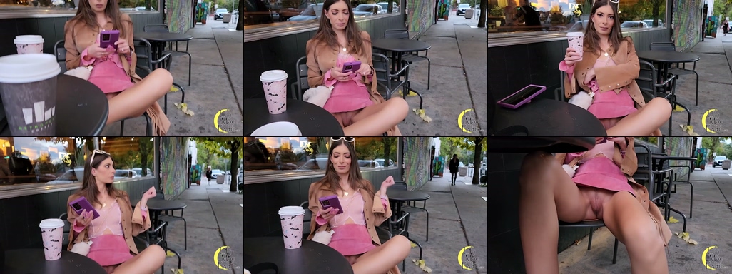 LilyMaeExhib - NO.074 Flashing pussy to strangers outside the coffee shop.jpg