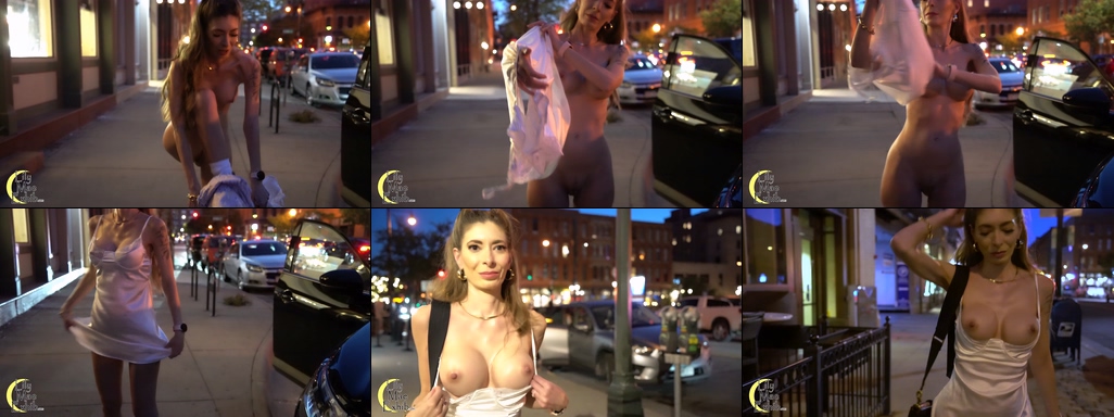 LilyMaeExhib - NO.124 Gorgeous hot wife strips naked on the street and flashes tits around town.jpg